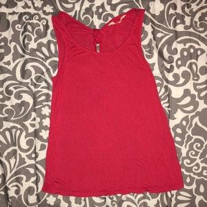 Tank top with knotted back detail